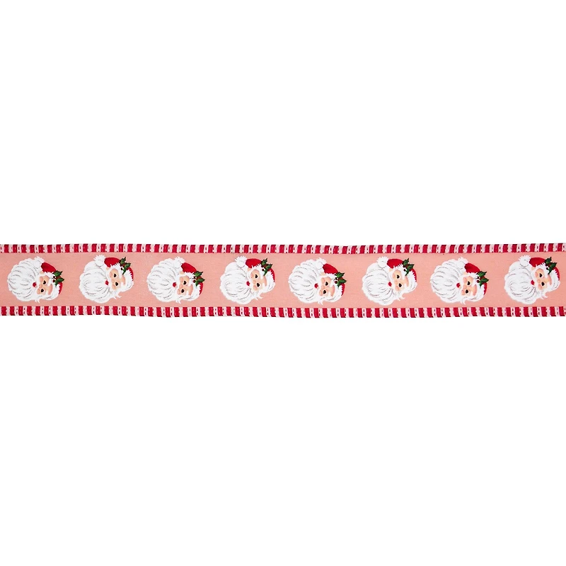 1.5" x 30ft. Holly Jolly Santa Wired Taffeta Ribbon by Celebrate It®