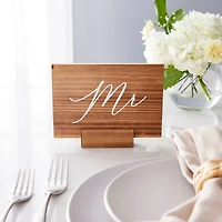 Small Mr. Wooden Table Seating Sign with Base by Celebrate It™
