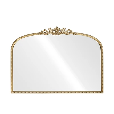 28" x 20" Ornate Wide Arch Wall Mirror in Gold Metal Frame by Ashland®