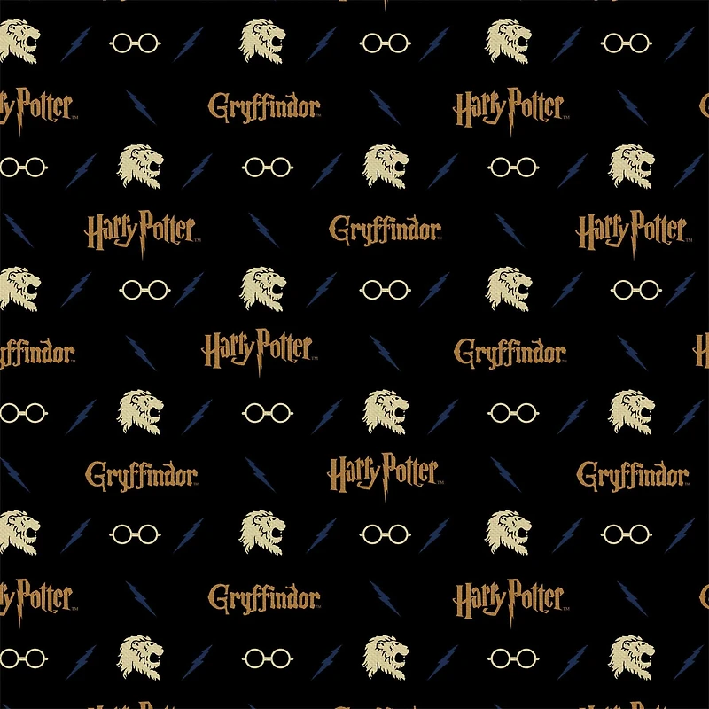 Camelot Fabrics Harry Potter Gryffindor Lion Cotton Precut, 4ct.