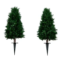 2.5ft. UV Resistant Cedar Plant Set with Integrated Ground Stake