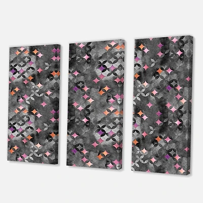 Designart - Geometry Intersecting Circles With Pink Stars