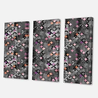 Designart - Geometry Intersecting Circles With Pink Stars