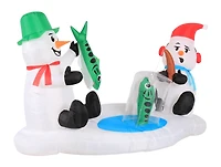 6ft. Airblown® Inflatable Snowmen Ice Fishing