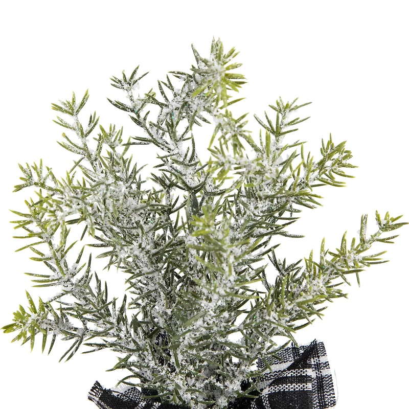 10" Unlit Mini Frosted Pine Artificial Christmas Tree Set