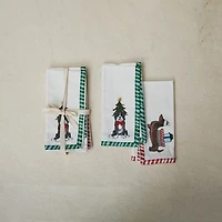 Hello Honey® 18" Embroidered Dog Cotton Printed Napkin Set