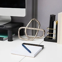 Mind Reader Geometric Infinity Sculpture, Metal, Silver