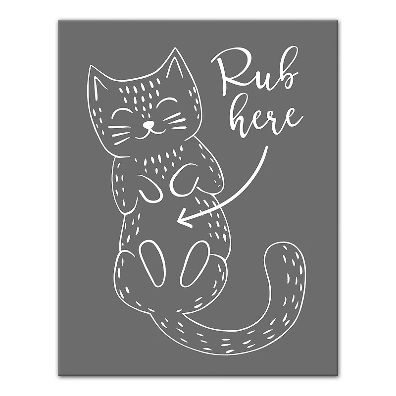 Cat Belly Rub Canvas Wall Art