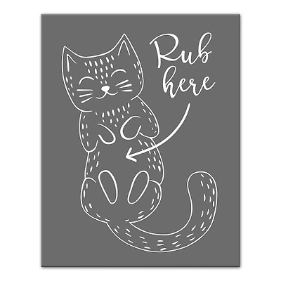 Cat Belly Rub Canvas Wall Art