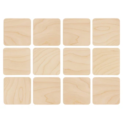 Good Wood by Leisure Arts 4" Square Wood Coasters, 12ct.