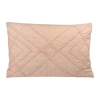 Hello Honey® Embroidered Cotton Geometric Lumbar Pillow