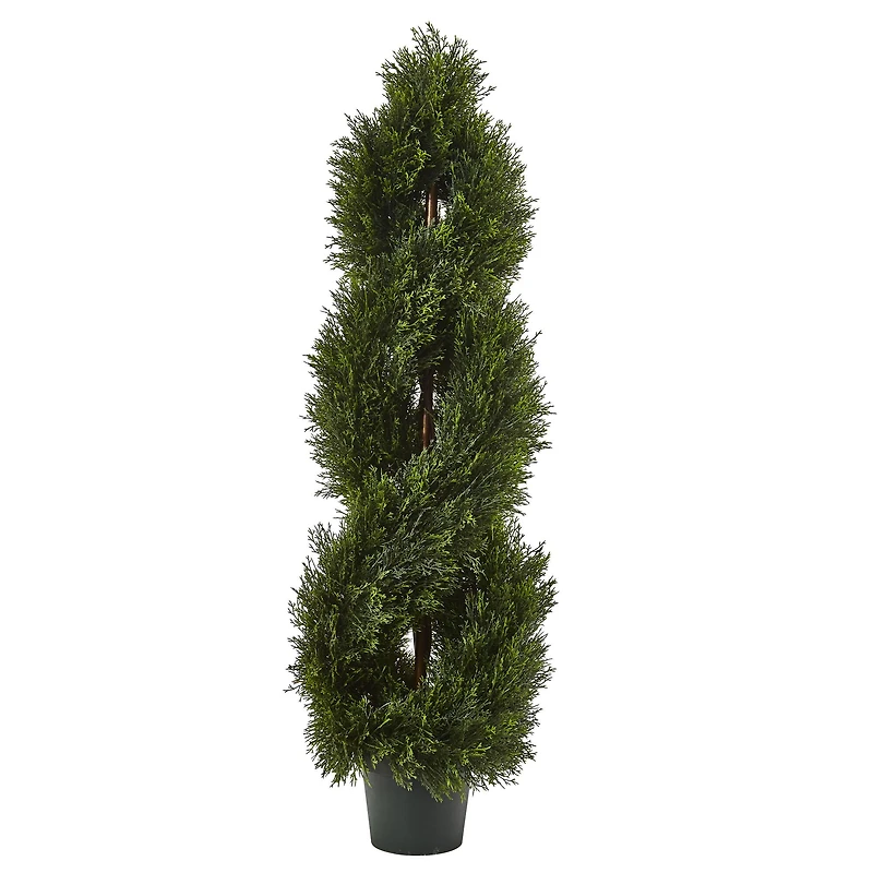 4ft. Potted Double Pond Cypress Spiral Topiary Tree