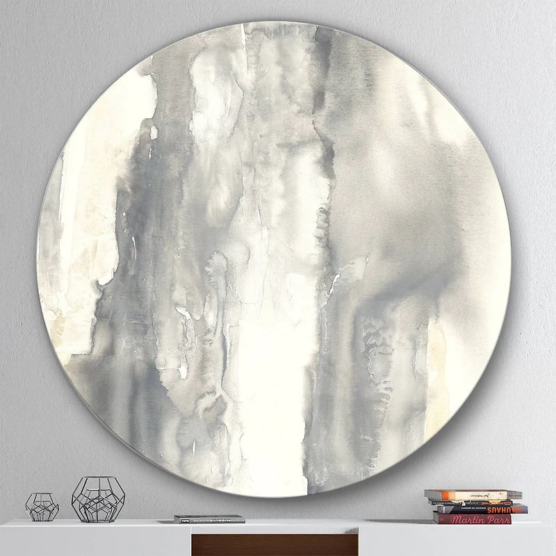 Designart - Gold Glamour Direction I - Geometric Metal Circle Wall Art