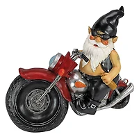 Design Toscano 13" Biker Gnome Outdoor Statue
