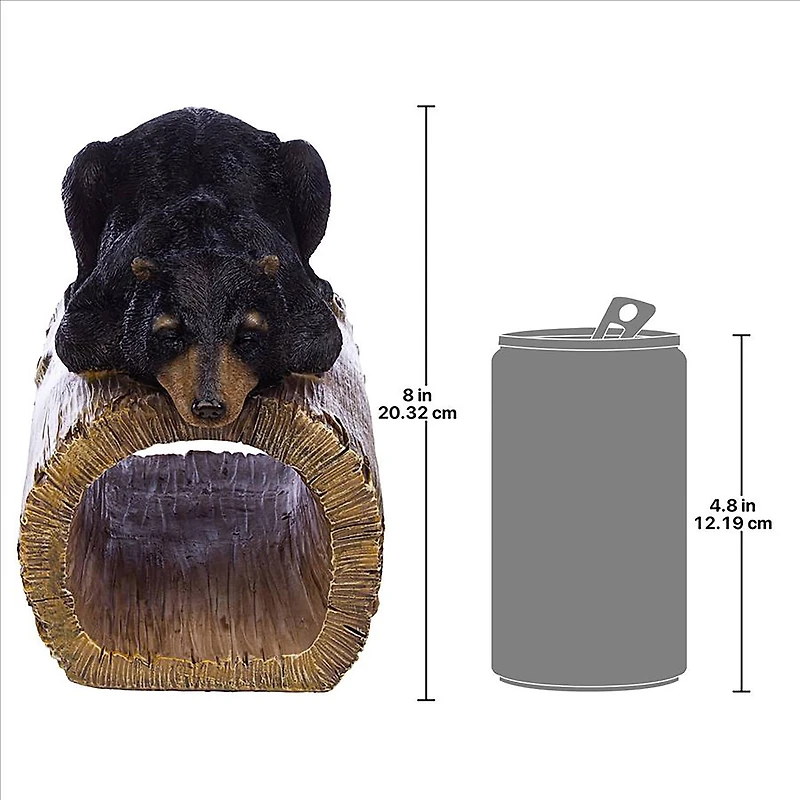 Design Toscano 9" Black Bear Gutter Guardian Downspout Statue