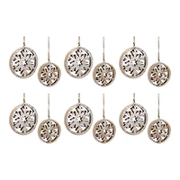 Cut Out Snowflake Wood Ornament Set