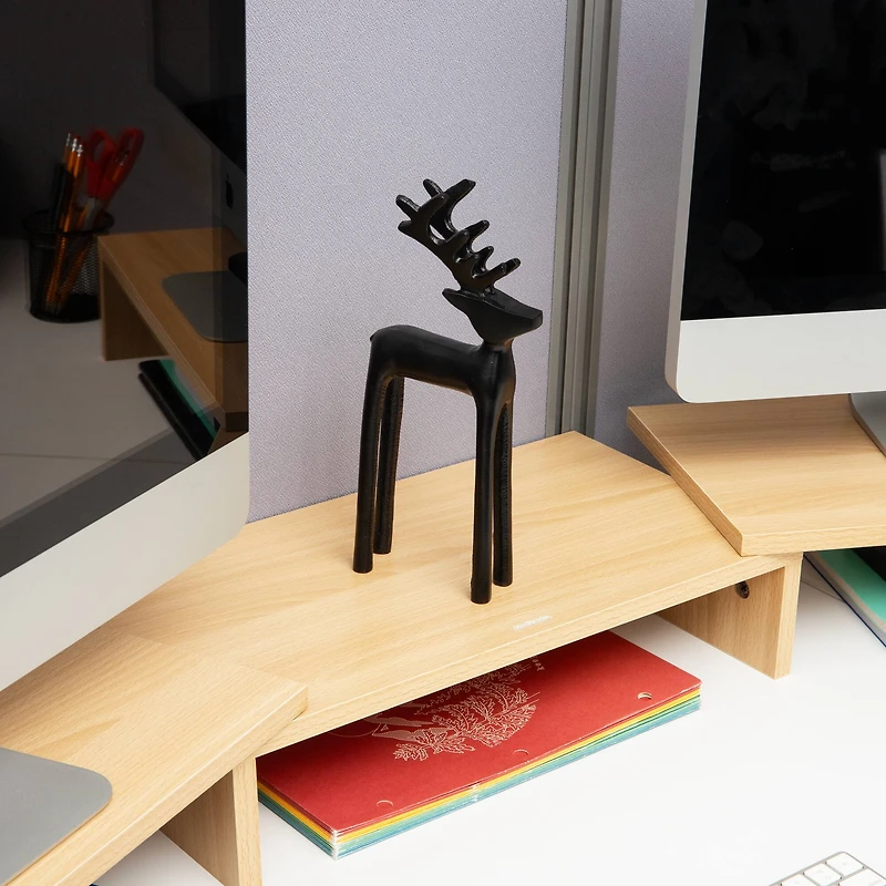 Mind Reader Modern Reindeer Figurine, Black