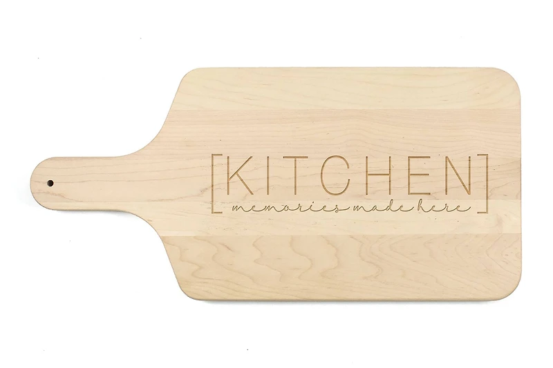 Kitchen Memories Made Here 17" x 8" Maple Paddle Cutting Board