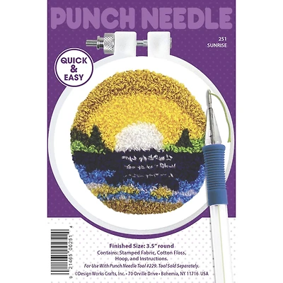 Design Works™ Round Sunrise Punch Needle Kit