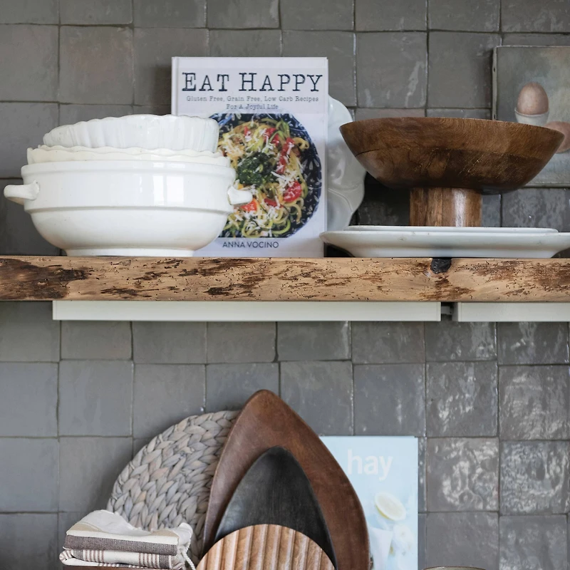 Hello Honey® 11.5" Walnut Mango Wood Footed Bowl