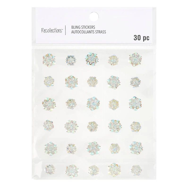 Clear Iridescent Floret Bling Stickers By Recollections™