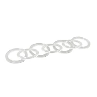 21" Clear Acrylic Plastic Chain Circular Link Sculpture