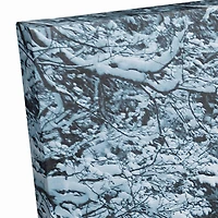 Snowy Park Lake Pine Trees 36x24 Canvas Wall Art