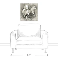 Running Horses 20" x 20" Canvas Wall Art