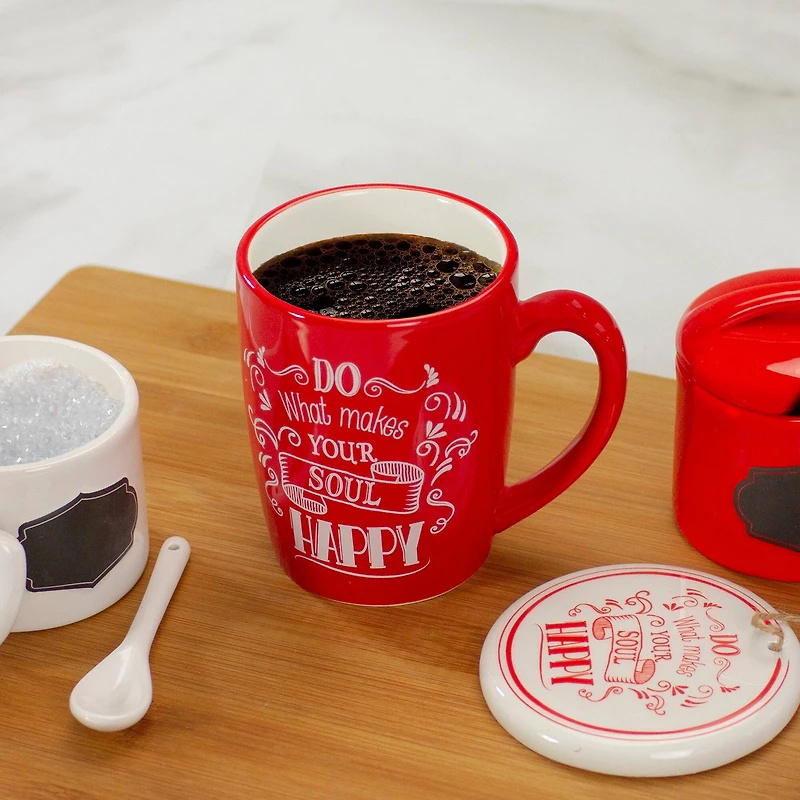 Red & White Soul Happy Mug & Ornament Gift Set
