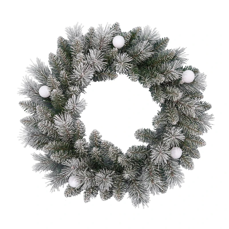 24" Pre-Lit Glacier Fir Wreath by Ashland®