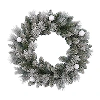 24" Pre-Lit Glacier Fir Wreath by Ashland®