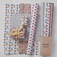 Hello Honey® 28" Wrapping Paper Sheets with Holiday Ornament Patterns, 12ct.