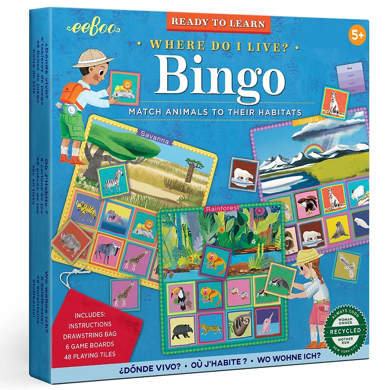 eeBoo Ready To learn Where Do I Live? Bingo Set