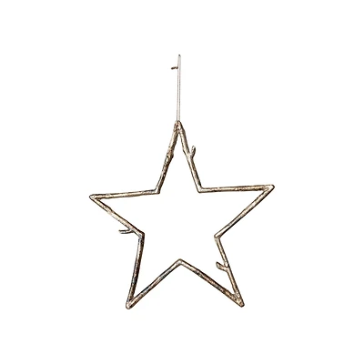 Hello Honey® 13" Antique Gold Twig Star Metal Ornament