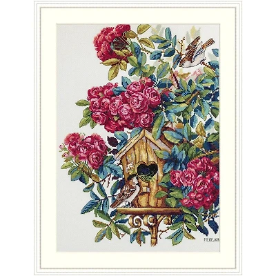 Merejka Rose Bush Counted Cross Stitch Kit