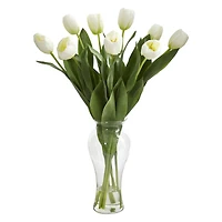 24" Tulip Arrangement in Vase