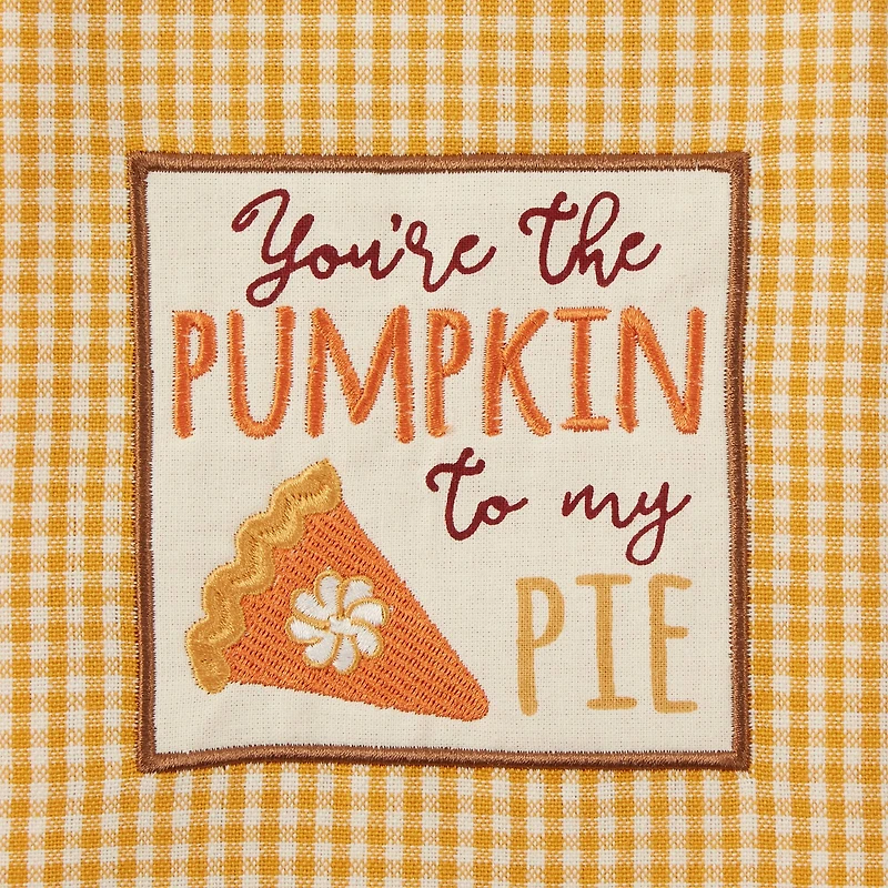 DII® Autumn Gingham Embellished Dishtowel Set