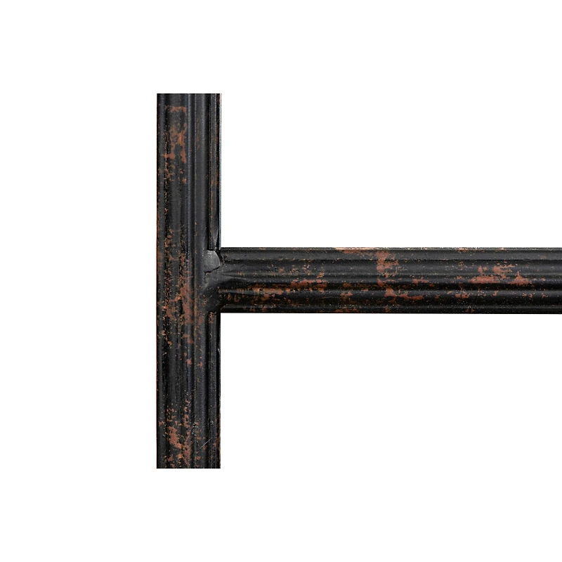 65" Black Distressed Rectangle Mirror