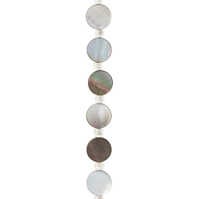 12 Pack: Disk Shell Beads, 10mm by Bead Landing™