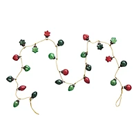 Hello Honey® 6ft. Green & Red Mercury Glass Ball Ornament Garland