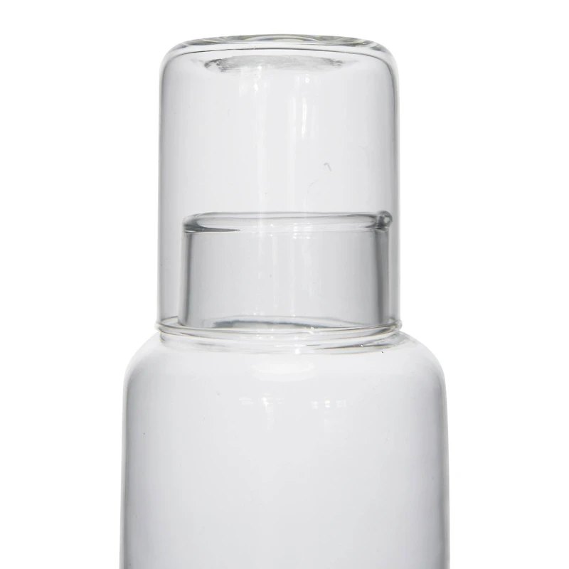 Hello Honey® 11'' Recycled Glass Decanter with Cup Lid