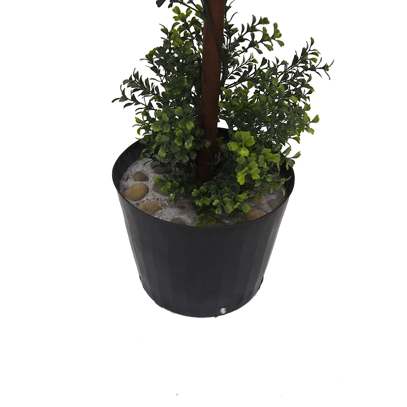 5ft. Artificial Triple Ball Green Boxwood Topiary