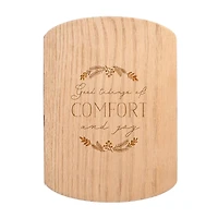 Comfort and Joy 11" x 8" Redwood Oval Cutting Board