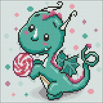 Crafting Spark Dragon with Candy Diamond Painting Kit