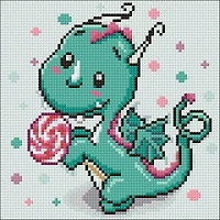 Crafting Spark Dragon with Candy Diamond Painting Kit