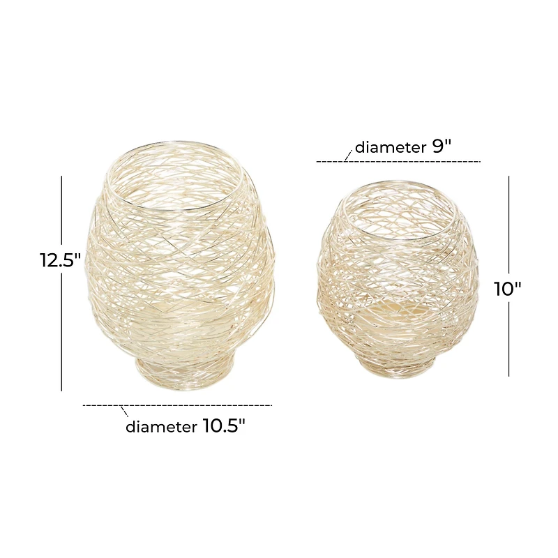 CosmoLiving by Cosmopolitan Gold Metal Candle Holder Set