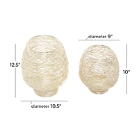 CosmoLiving by Cosmopolitan Gold Metal Candle Holder Set