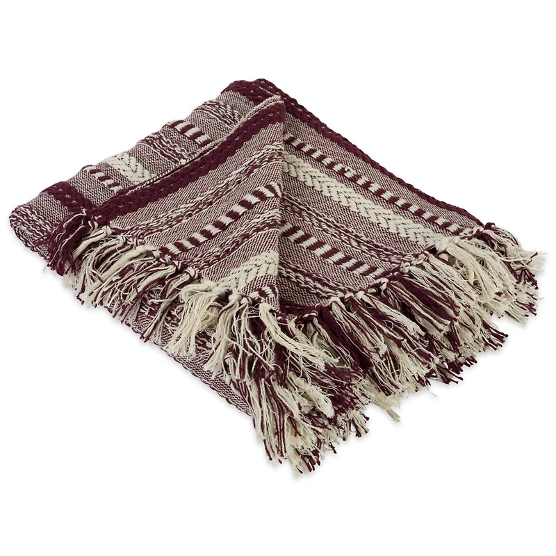 DII® Blackberry Braided Stripe Throw
