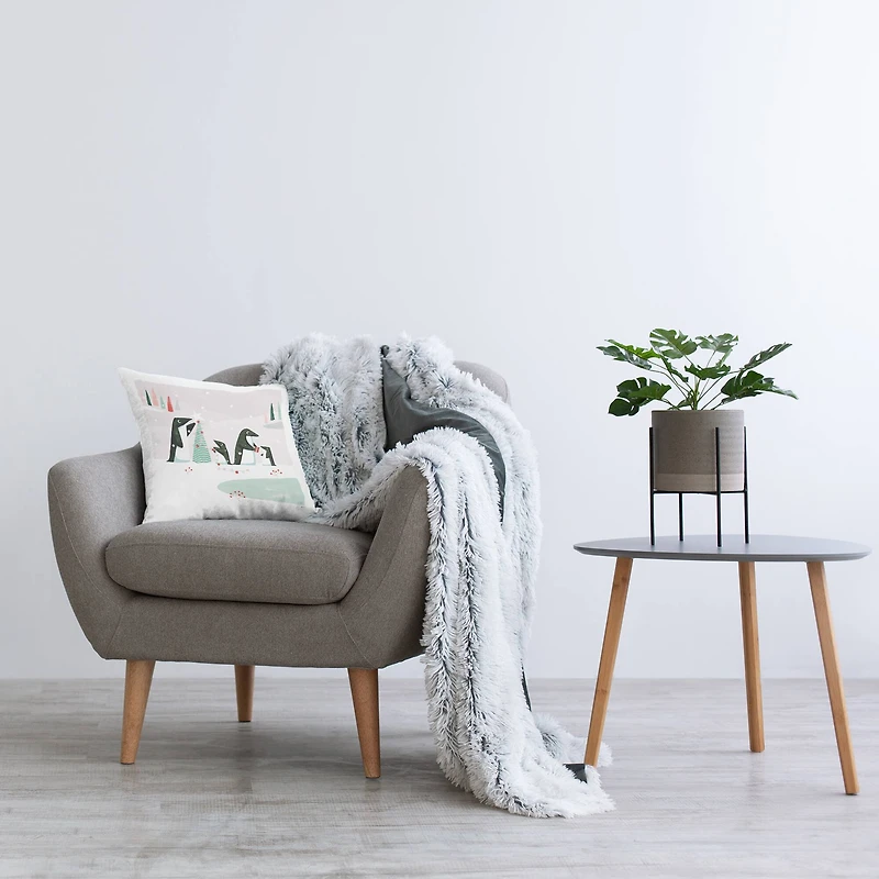 Stupell Industries Penguins Gift Exchange Winter Throw Pillow