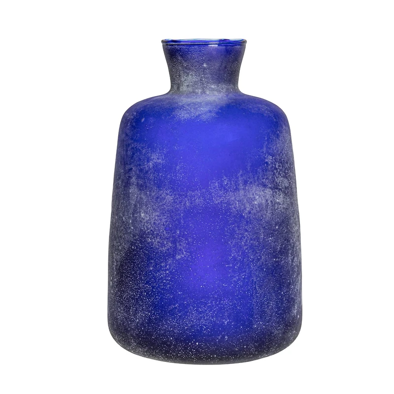 Hello Honey® 9.25" Cobalt Blue Distressed Glass Vase